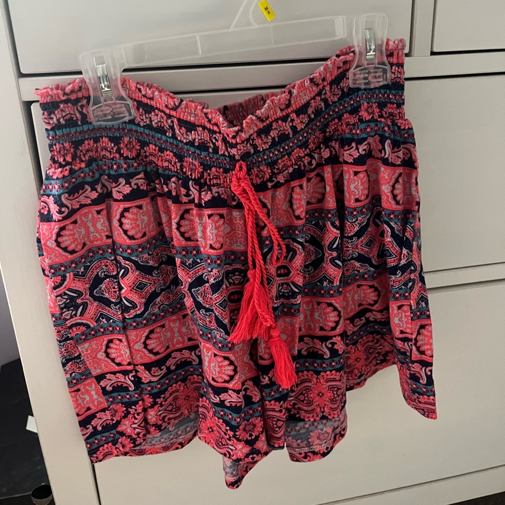 pink pattern float shorts